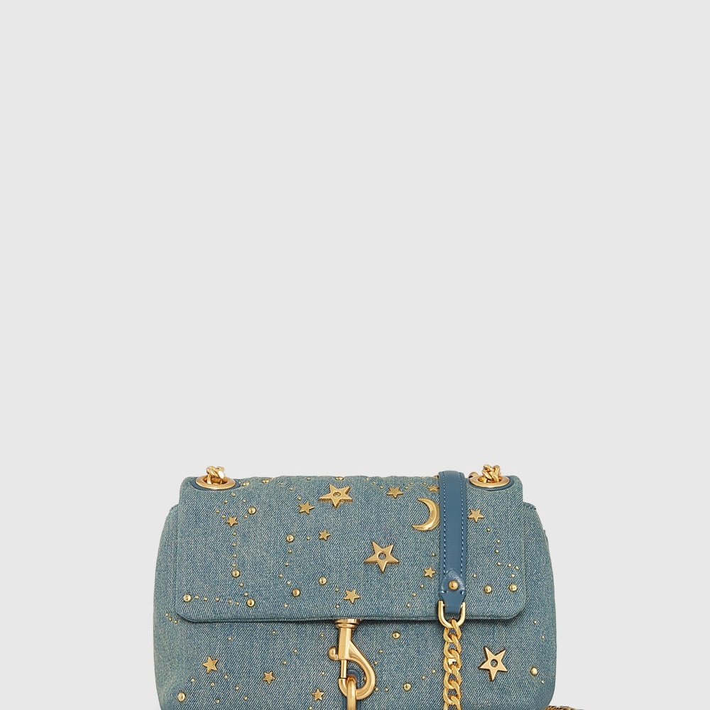Denim Star-Studded Women's Bag
